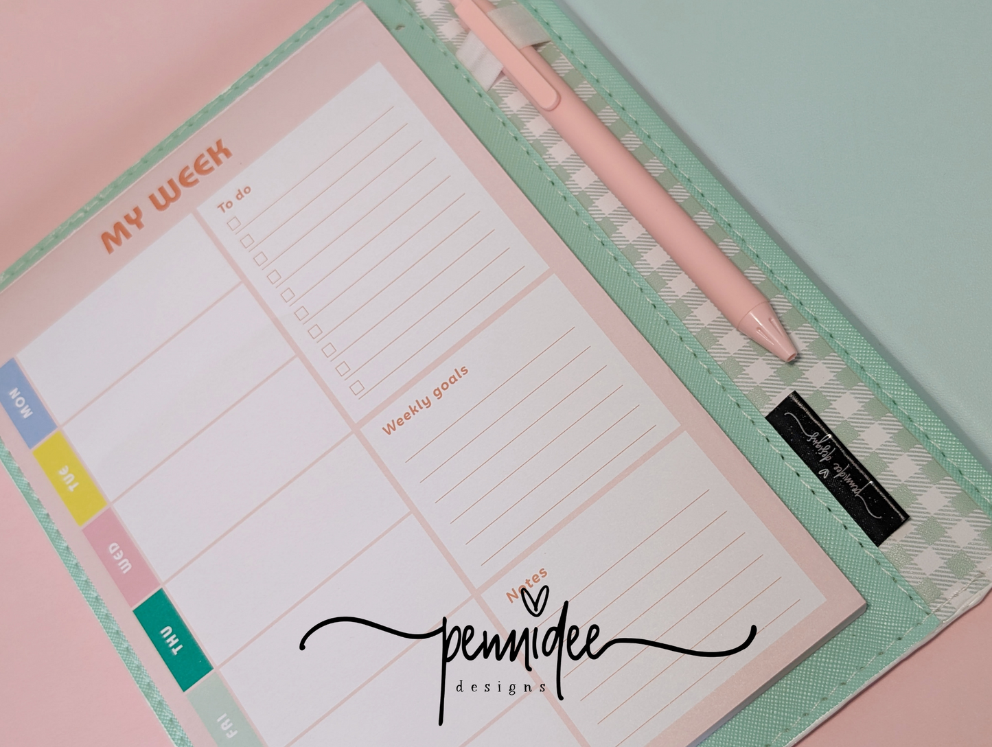 Gingham Check A5 Notebook & Planner Folders - Build Your Own - Ready To Ship