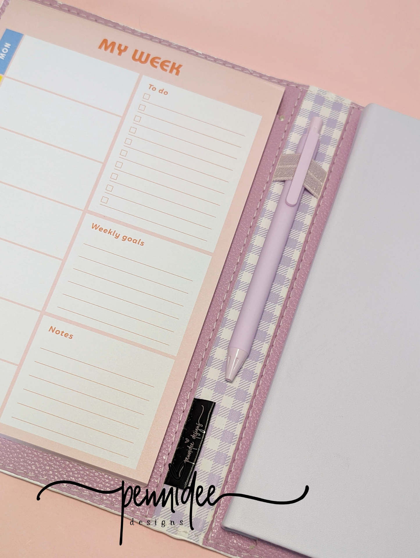 Gingham Check A5 Notebook & Planner Folders - Build Your Own - Ready To Ship