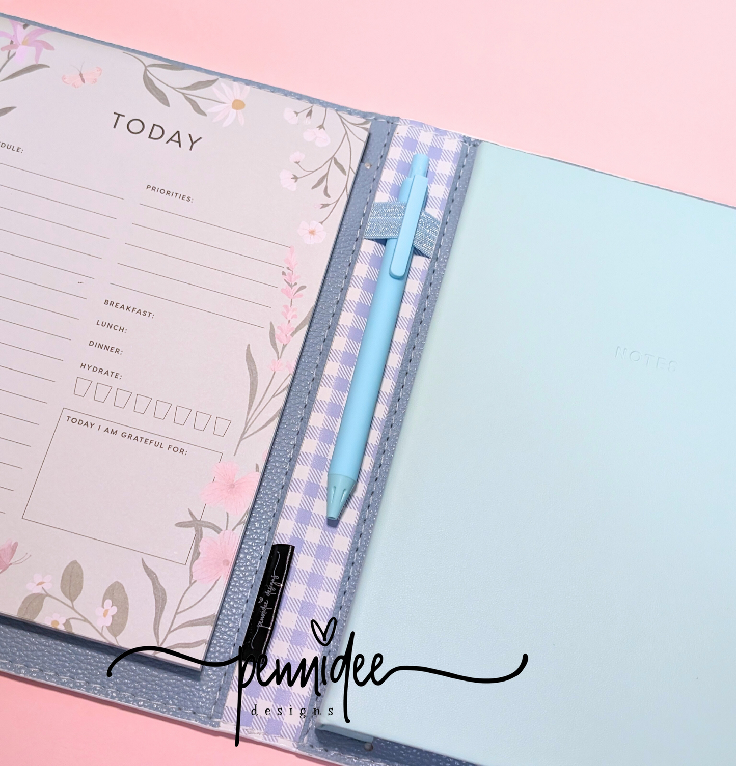 Gingham Check A5 Notebook & Planner Folders - Build Your Own - Ready To Ship