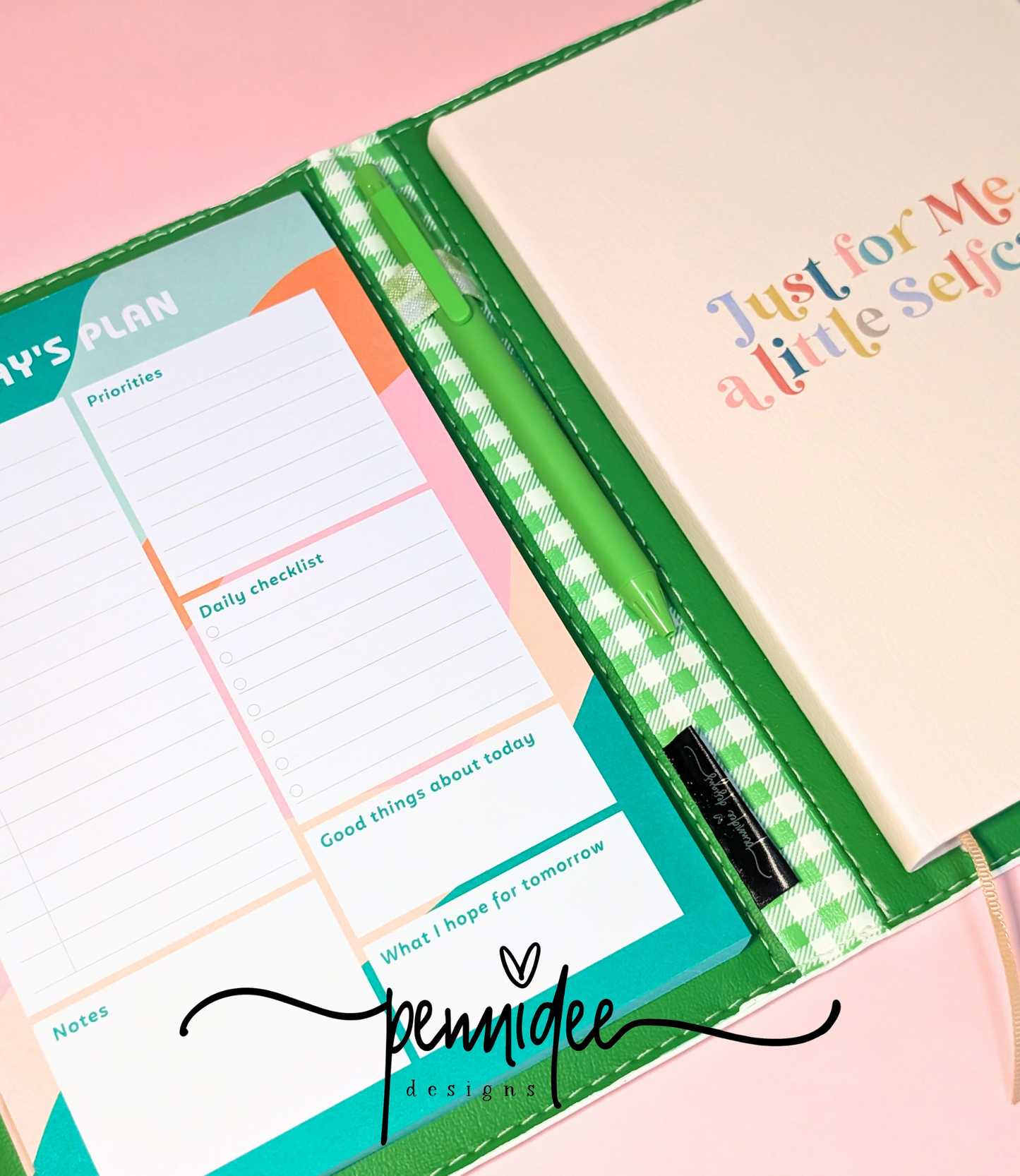 Gingham Check A5 Notebook & Planner Folders - Build Your Own - Ready To Ship