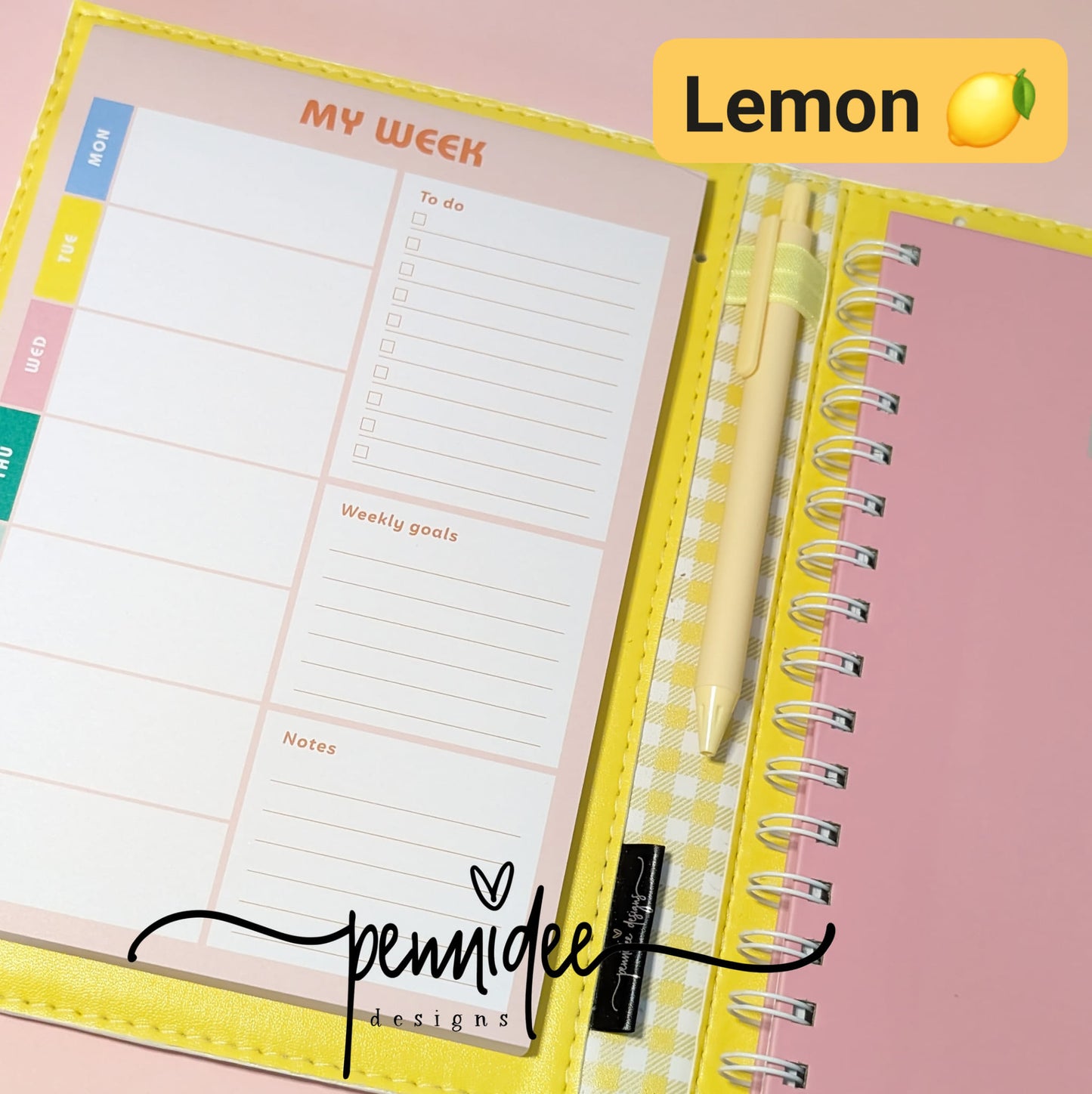 Gingham Check A5 Notebook & Planner Folders - Build Your Own - Ready To Ship