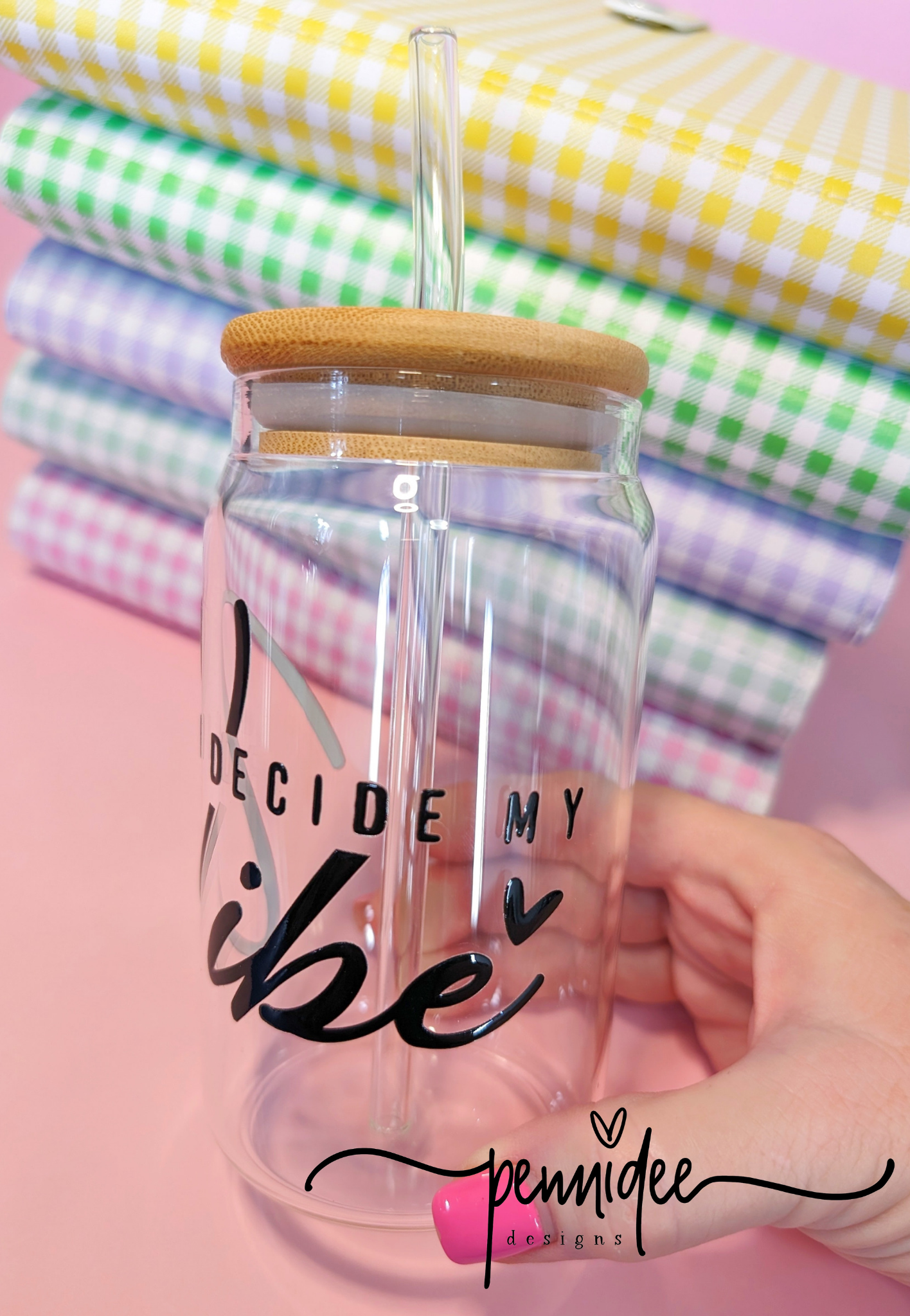 I Decide My Vibe ~ 475ml (16oz) Libbey Glass Can