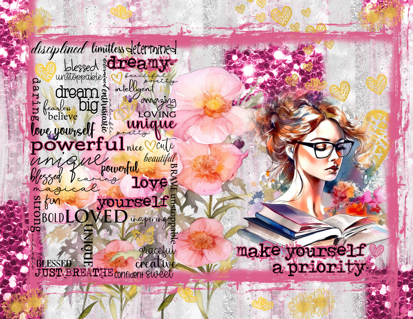 Notebook A5 - Make Yourself A Priority Pink