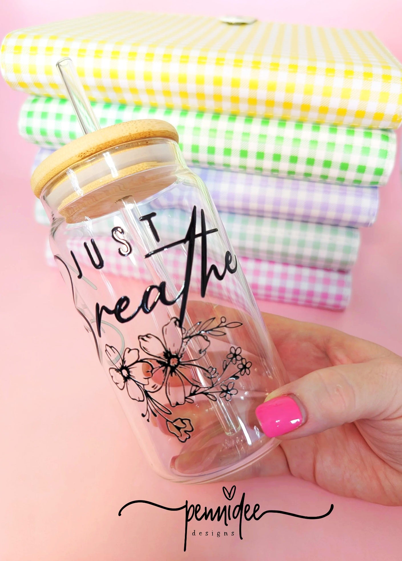 Just Breathe ~ 475ml (16oz) Libbey Glass Can