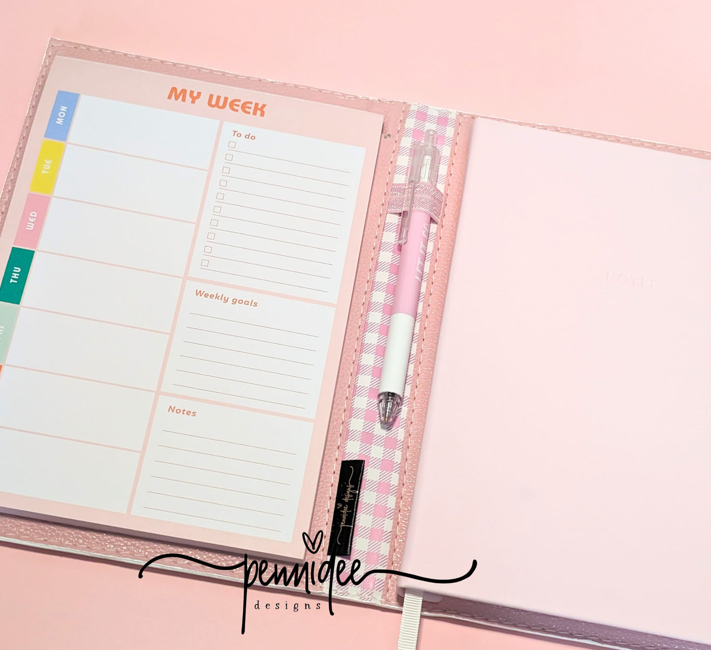 Gingham Check A5 Notebook & Planner Folders - Build Your Own - Ready To Ship