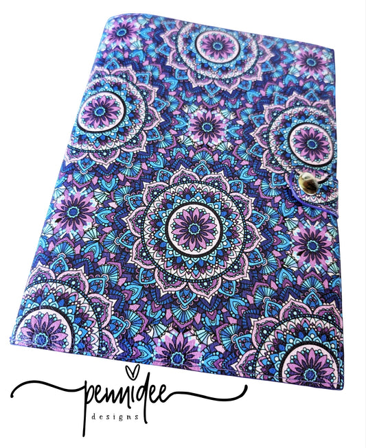 Notebook & Planner Folder A5 Purple Mandala - READY TO SHIP