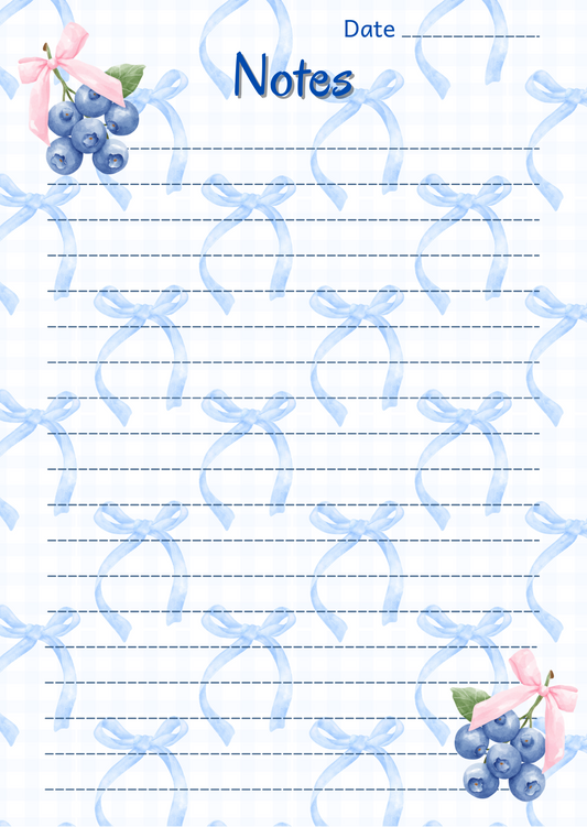 Daily To-Do-List - Blueberrys & Bows
