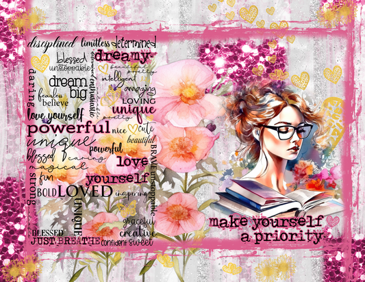 Notebook A5 - Make Yourself A Priority Pink