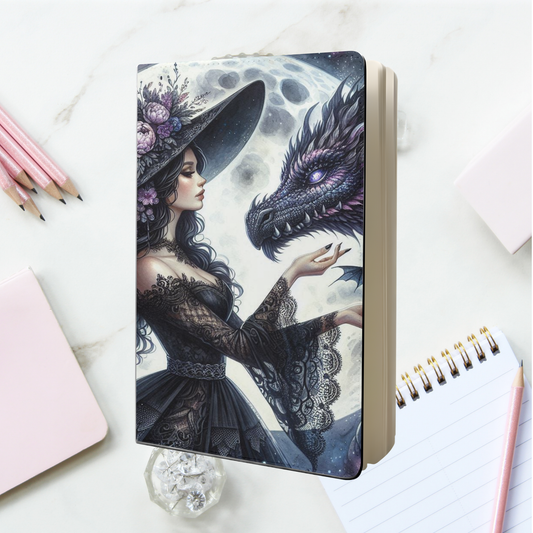 Notebook A5 - Witch & Her Dragon Moon