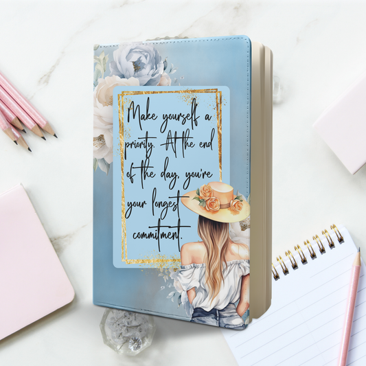 Notebook A5 - Make Yourself A Priority Blue