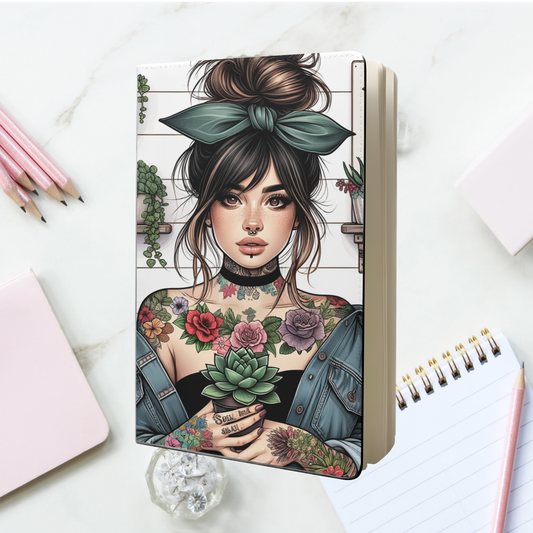 Notebook A5 - Succulent Tattoo Girl