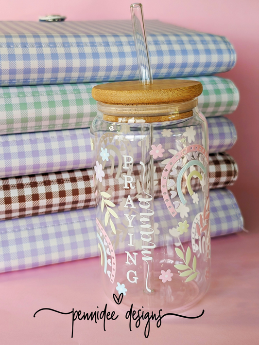 Praying Mamma ~ 475ml (16oz) Libbey Glass Can